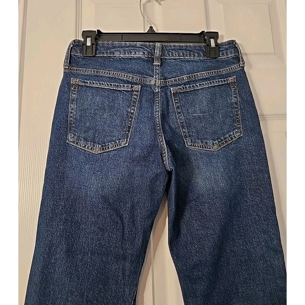GAP Kids Girls Girlfriend Jeans Distressed Stretch Blue Denim Pants Size‎ 16